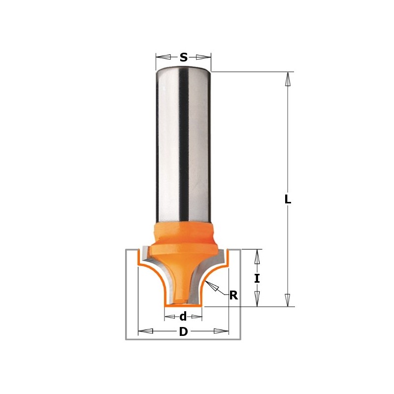 HW DEKORATYVINIS OGEE BITAS Z2 S-12,7 D-19X13 R-6,35