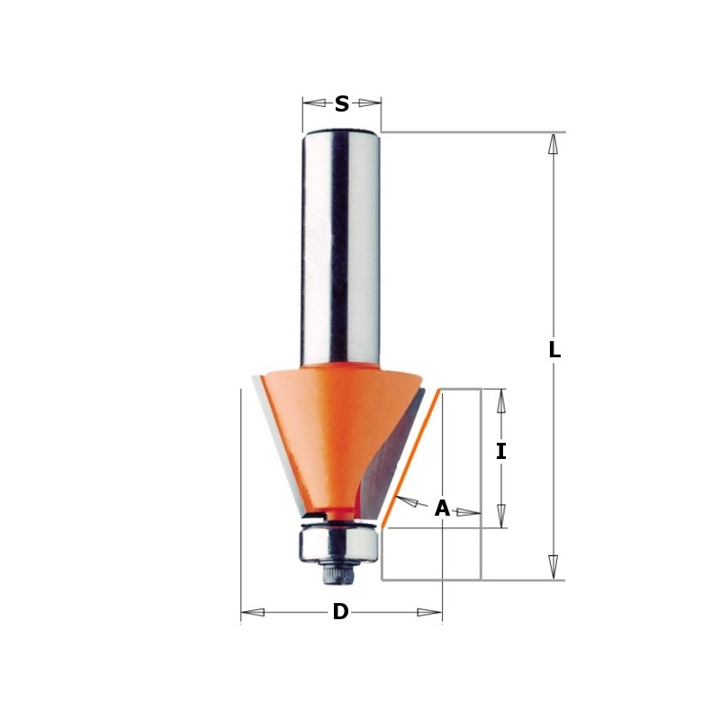 CHAMFER BIT HW S-12 D-21,5X22