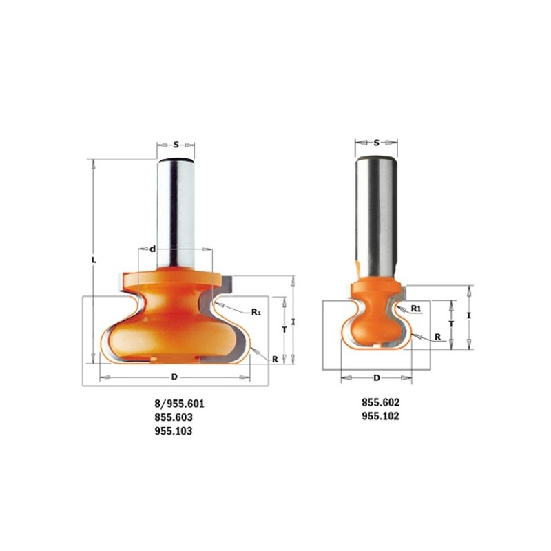 HW FINGER PULL ROUTER BIT S-12.7 D-38.1X20.7 R6
