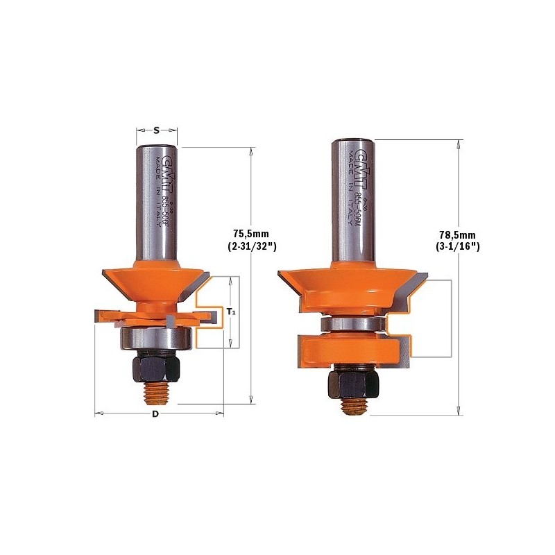 V-TONGUE AND GROOVE SET HM S-12 D-34.7-44.45