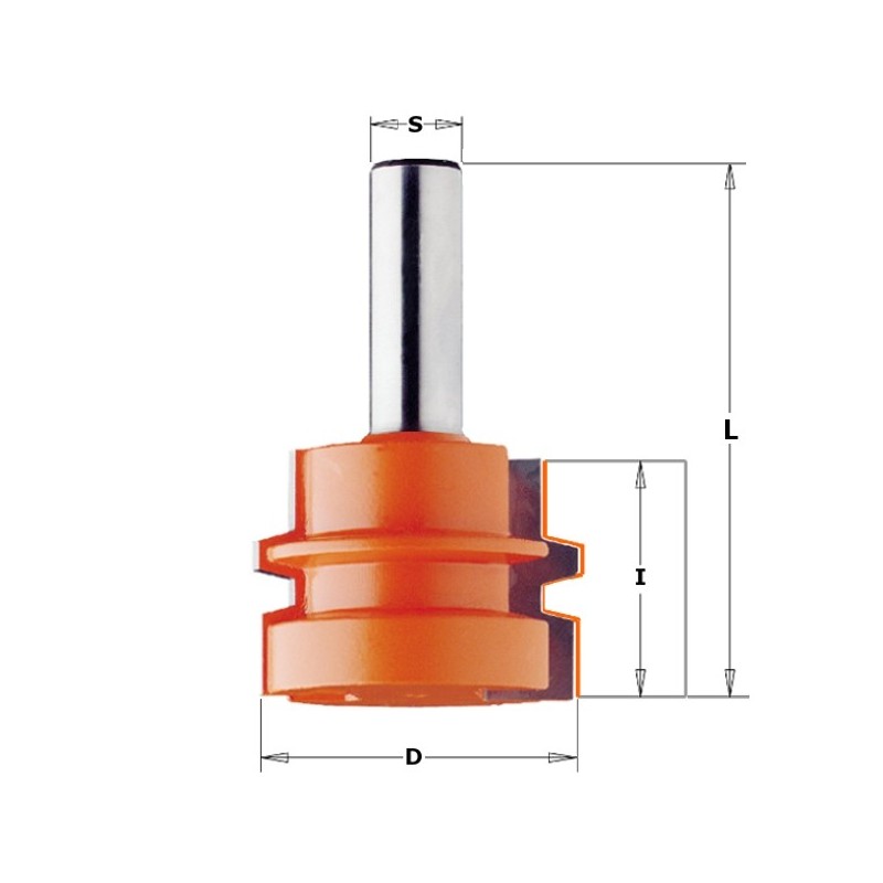 ATGALINE KLIJŲ SUKIMO BITA HW S-12,7 D-44,4X32