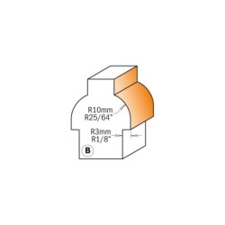 HW OVOLO SASH ROUTER BIT M S-8 D-25X19 R-10