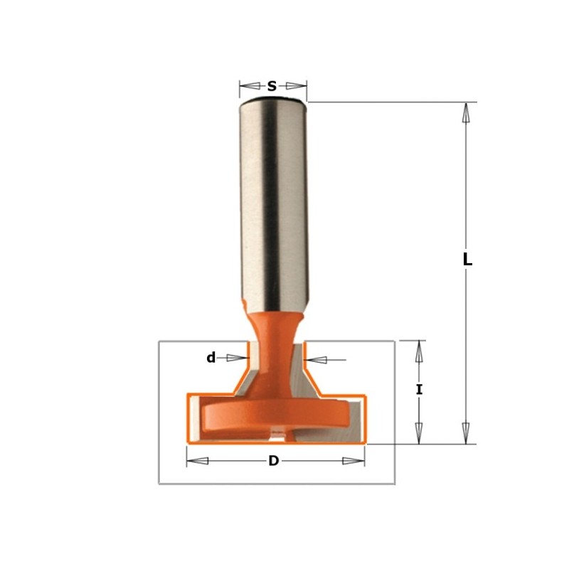 HW T-SLOT ROUTER BIT S-12.7 D-11-28X13.5MM