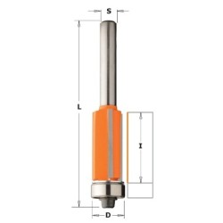 FLUSH TRIM BIT HW Z3 S-6.35 D-12.7X25.4 RH