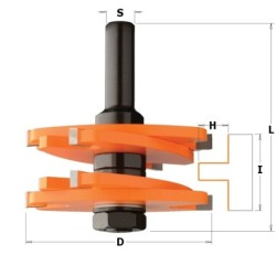 HW TENON CUTTING ROUTER BIT S-12 D-75X31,7