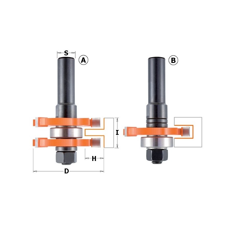 TONGUE AND GROOVE BIT HW S-12,7 D-47,6x19 RH