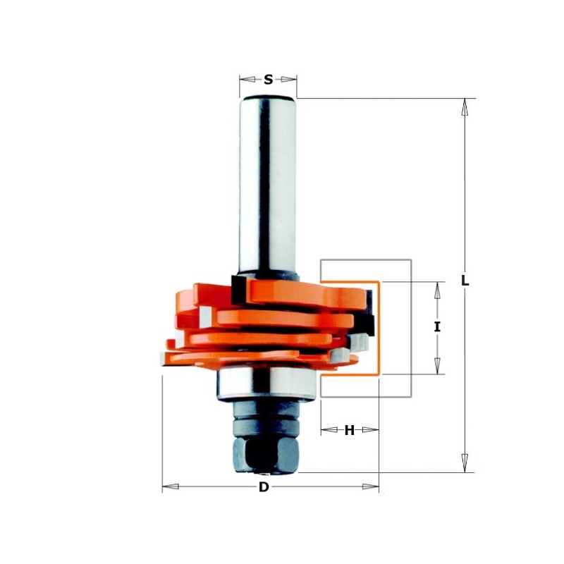 4-WING SLOT CUTTER SET HW S-12 D-47.6X18