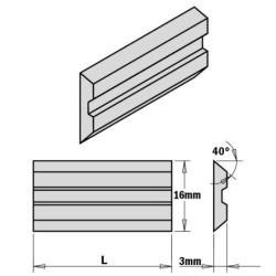 2-PIECE HPS PLANER AND JOINTER KNIFE SET FOR CENTROLOCK SYST. 130X16X3