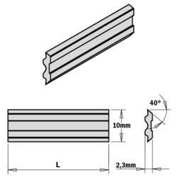 2-PIECE HPS PLANER AND JOINTER KNIFE SET FOR TERSA SYSTEMS 230X10X2,3