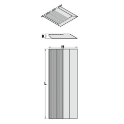 SET OF CORRUGATED PLANER KNIVES 80X50X8 HS