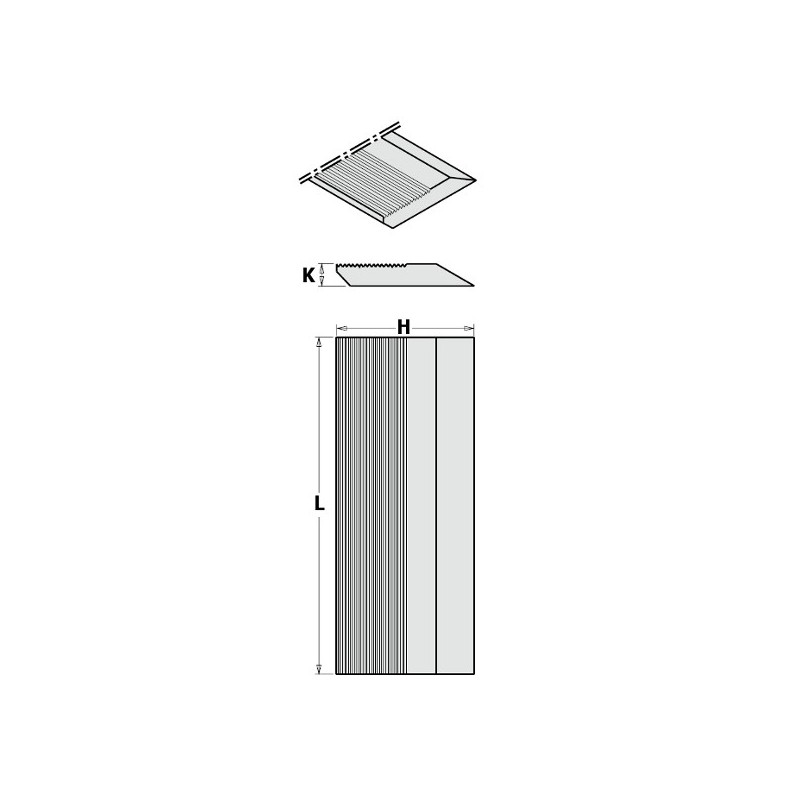 4-CORRUG. KNIFES SET 650x60x8 HS FOR CUTTERHEADS