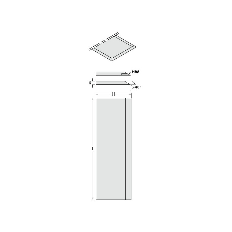 2-DIENA PEILIŲ RINKINYS HS 310x30x3mm KIRPIMO GALVUTĖMS