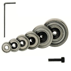 SET OF 6 BEARINGS, SCREW AND HEX KEY FOR RABBET.