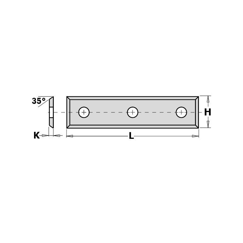 HWM-KNIFE 49.5X9X1.5 THREE HOLES