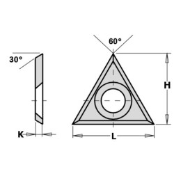 HW-MG TRIANGULAR KEIČIAMAS PEILIS 22X19X2MM