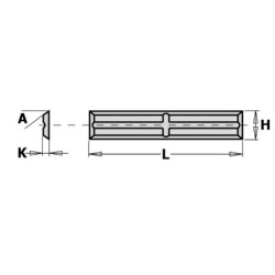 HW-HC MINI REPLACEABLE KNIFE 4 CUTTING EDGES 35 50X5.5X1.1MM