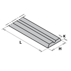 N.2 KNIVES HWM 80.5x5.5x1.1mm HV10-1400