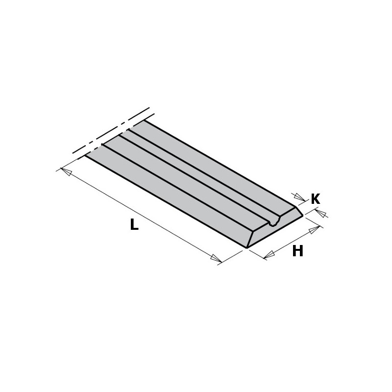 N.2 KNIVES HWM 80.5x5.5x1.1mm HV10-1400