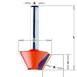 CHAMFER BIT HW S-6 D-25X8 45