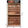 EMPTY DISPLAY CABINET WITH HOOKS FOR SAW BLADES 105X31X196CM