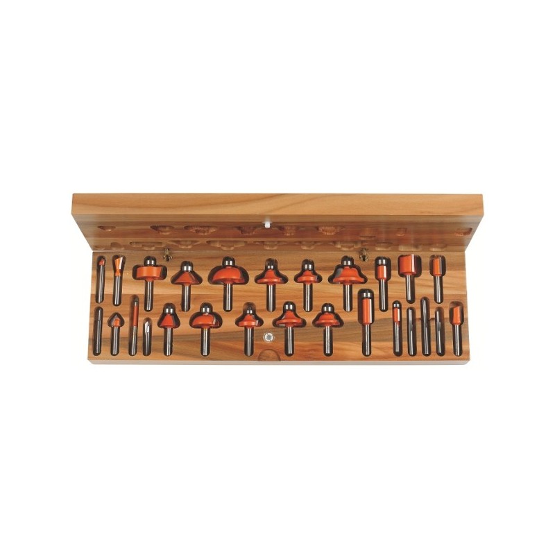 26-PIECE SUPER ROUTER BIT SET HW S-8