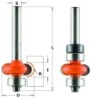 HW EDGE-FLUTING ROUTER BIT Z2 S-6 D-20,7 R-4