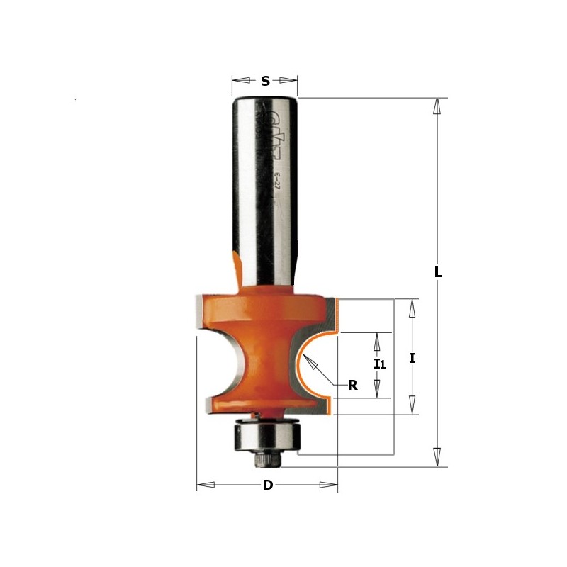 CORNER BEADING BIT HW S-8 D-25,4X18,6