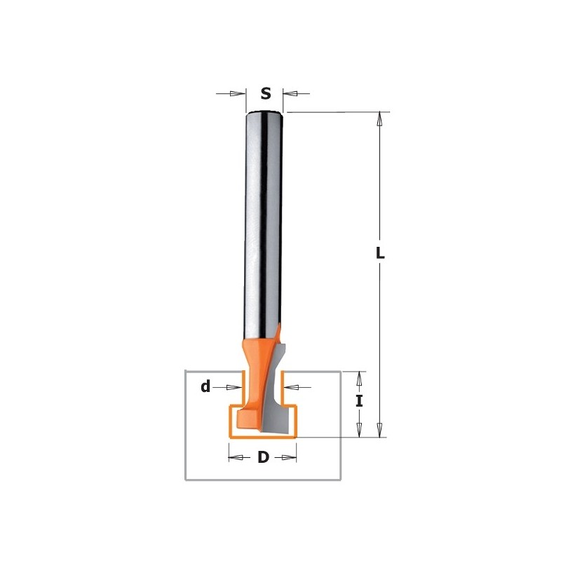 KEYHOLE BIT HW S-6,35 D- 9,5X11