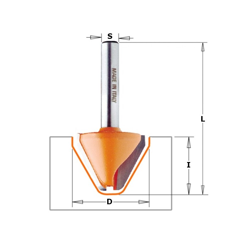 BURTĪBA BIT 60 GRĀDU HW S-6 D-25,4X19