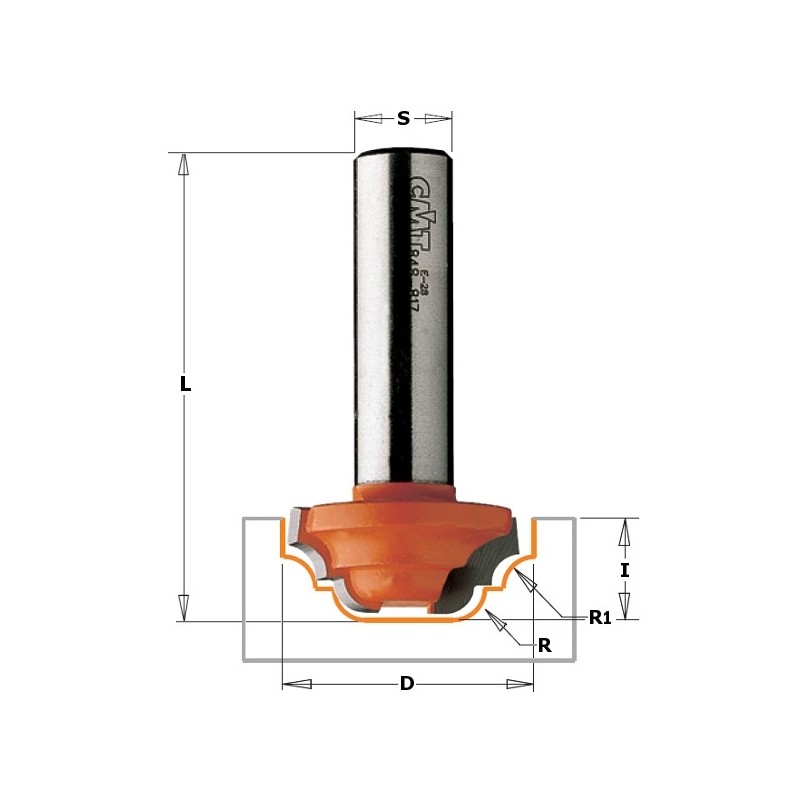 PLUNGE OGEE BIT HW S-8 D-19 X13