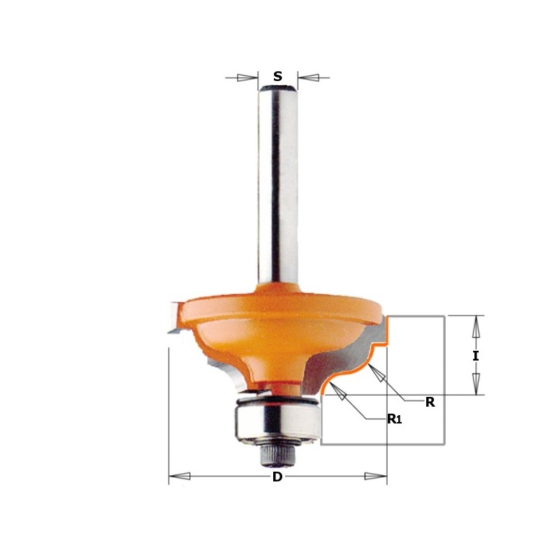 OGEE W-FILLET BIT HW S-8 D-34,2X13