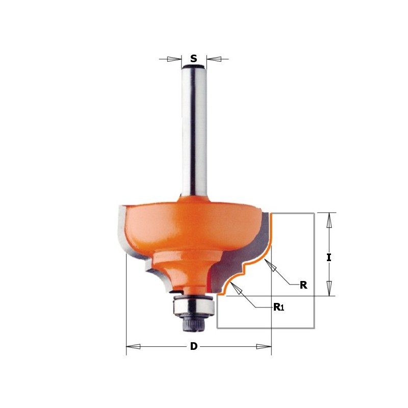 CLASSICAL OGEE BIT HW S-8 D-28,7X13