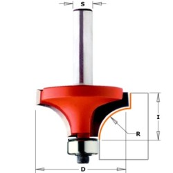 ROUNDOVER BIT HW W-BRNG S-8 D-25,4X12,7