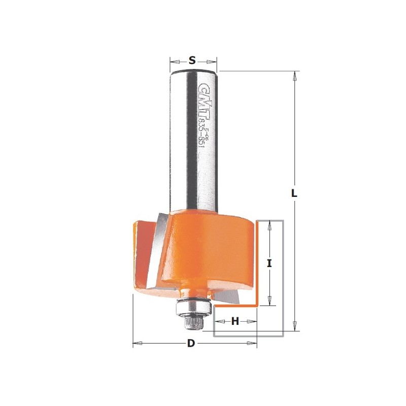 RABBETING BIT W-BRNG HW S-12 D-34,9X12,7