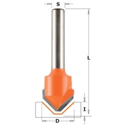 HW V-GROOVING BIT 90 S-8 D-18X7,4X60 RH FOR ALUCOBOND