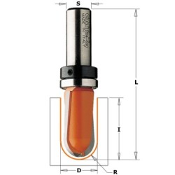 ROUND NOSE BIT HW S-8 D-15,8X9,5 W-BRNG