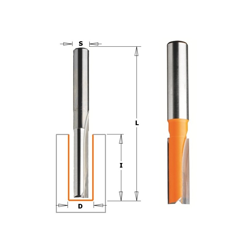 STRAIGHT BIT SOLID HW S-6,35 D-6X25,4X60