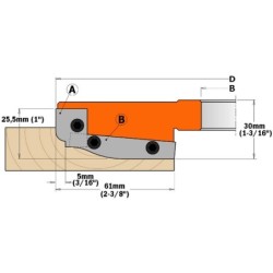 PAIR OF KNIVES FOR REAISED PANEL A2 HW 60x11,9x1,5