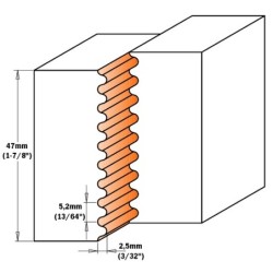 PAIR OF KNIVES FOR FINGER JOINT 50X15X2 R-2 FOR HEADS 694.008