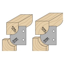 PAIR OF CONCAVE-CONVEX RADIUS KNIVES 40X30X2 R-12 FOR HEADS 694.007