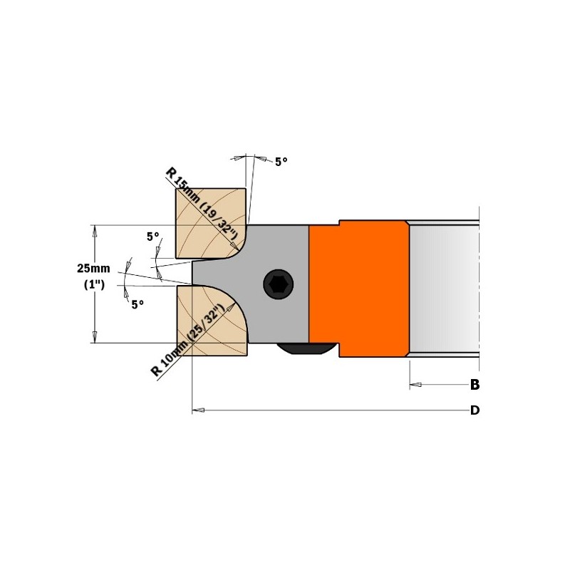 PAIR OF CONCAVE KNIVES 25X25X2 R-4-8 FOR HEADS 694.003