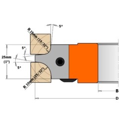 KONKAVIOS PEILIŲ PORA 25X25X2 R-5-10 GALVOMS 694.003