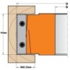 RABBETING IR 40MM PROFILIO PJAUNAMOJI GALVA HW Z2+2 D-125X40X35