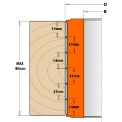 HW SPIRAL GROOVE CUTTER HEAD Z12 D-80X80X40