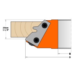 LOCK MITER HEAD 45 D-140X29X31,75