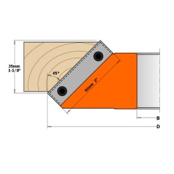 CHAMFER HEAD 45 D-150X50X30