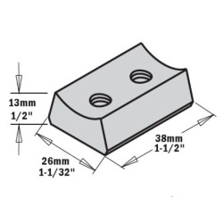 CUTTER HEAD W- LIMITORS D-100X40X30 ALU