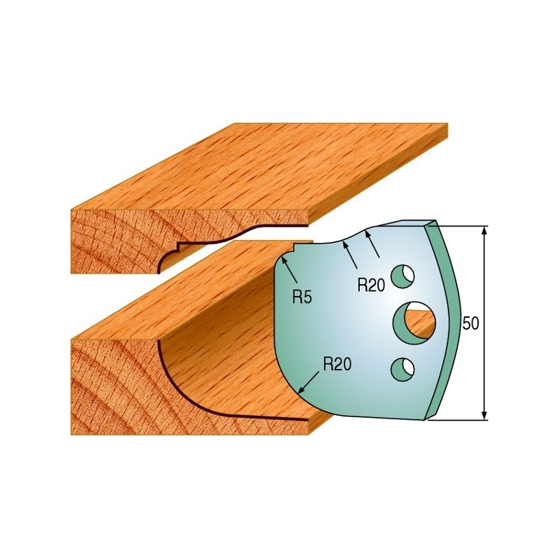 PAIR KNIVES HL 50x4mm