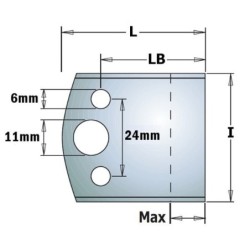 PAIR KNIVES HSS 40x4mm -BLANK-