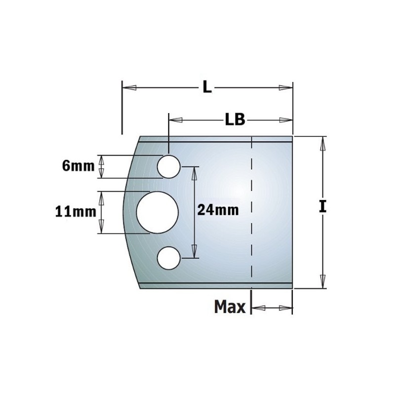 PAIR KNIVES HSS 40x4mm -BLANK-